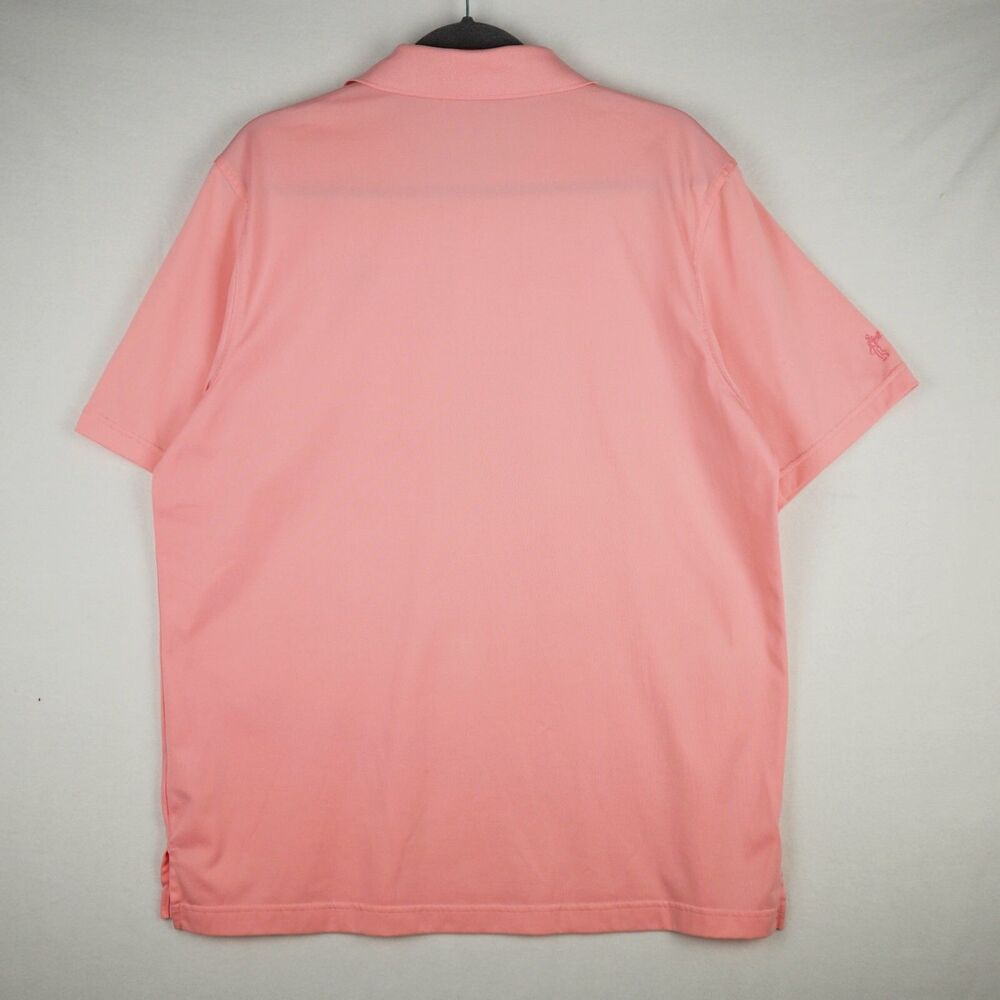 Evanston Golf Club Polo Shirt Mens L Pink Ashworth Performance Tech Dry Stretch - Picture 5 of 11